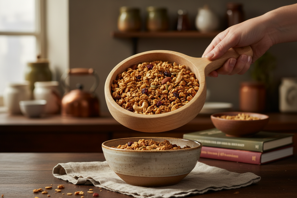 Louche en Bois Naturel — Service & Cuisine